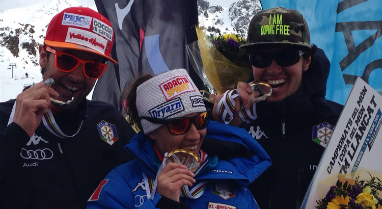 Andorra 2015: oro per Ivan e argento per Simone Origone ai Mondiali di velocità. Oro al femminile per Valentina Greggio