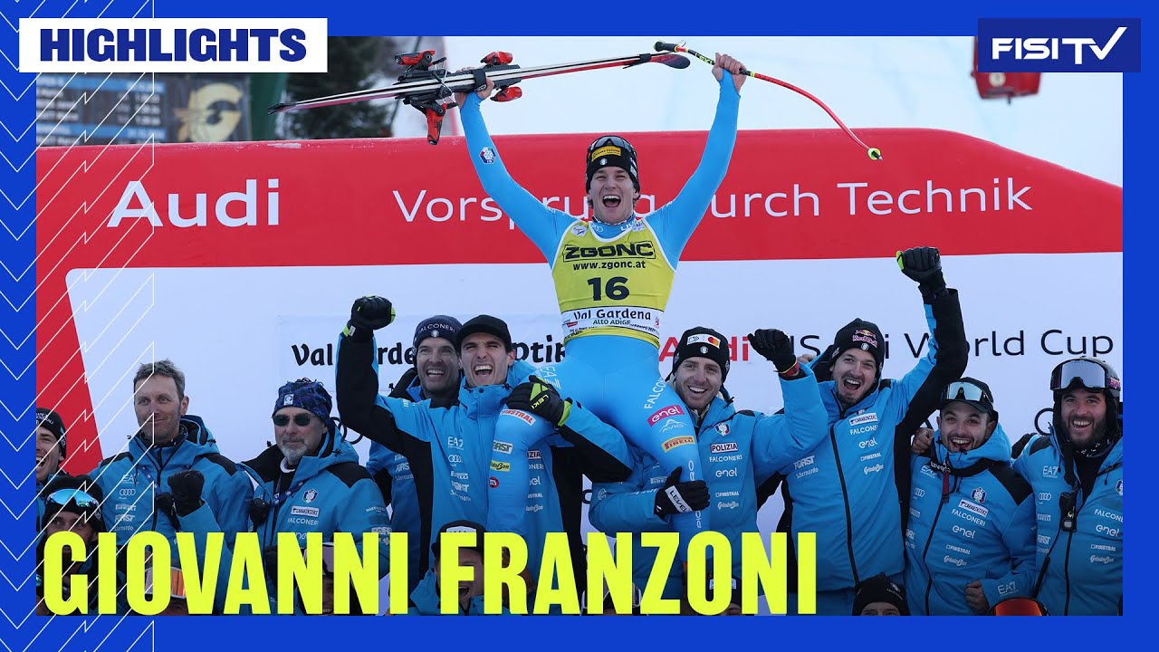 Che meraviglia! Giovanni Franzoni sul podio in Val Gardena | FISI TV
