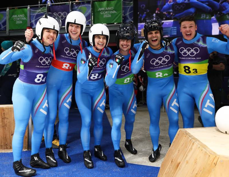BRONZO! LO SLITTINO AZZURRO E’ MINIERA DI MEDAGLIE: ITALIA TERZA NELLA PROVA A SQUADRE