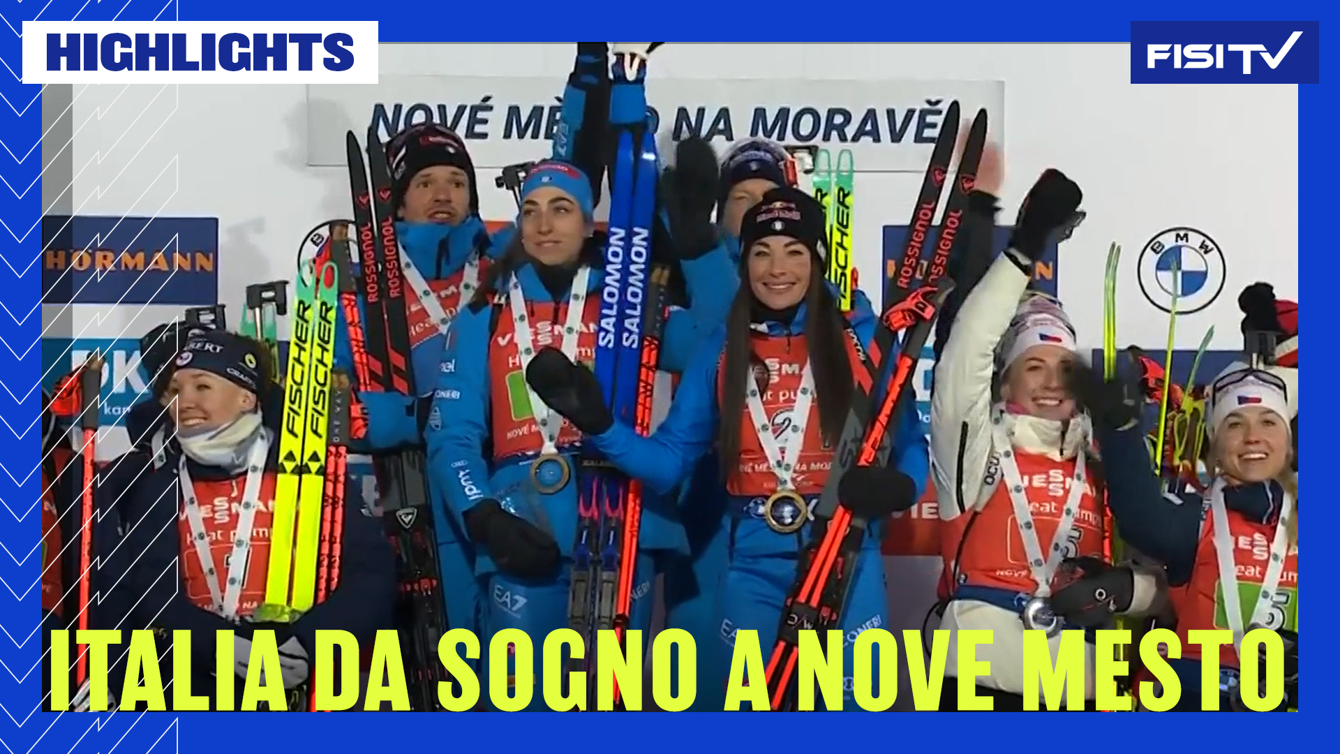 Capolavoro azzurro nella staffetta mista a Nove Mesto | FISI TV